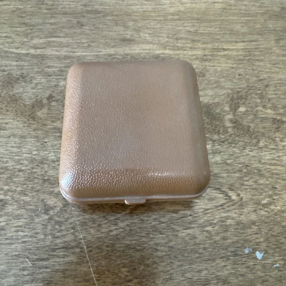 Vintage Westclox 1960's Travel Clock Alarm Wind Up Brown Folding Case - Works